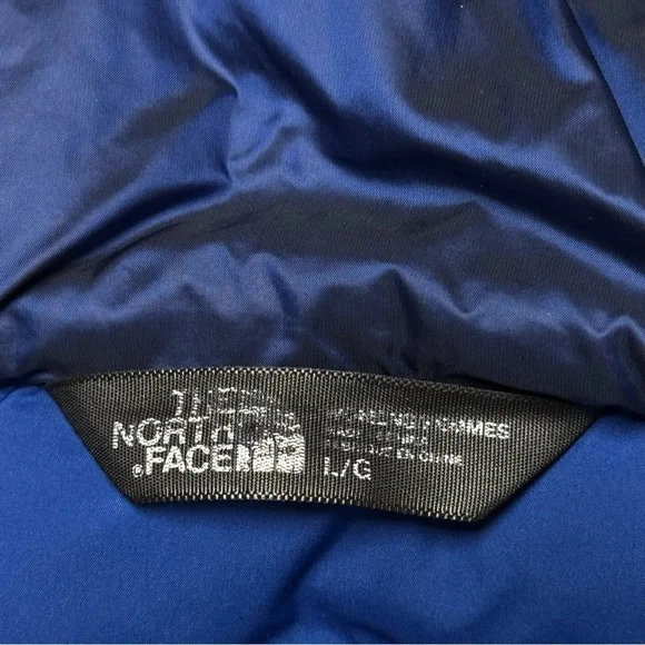 The North Face 550 Down Insulated Parka Jacket Women Large Blue Full Zip Pockets - Picture 6 of 14